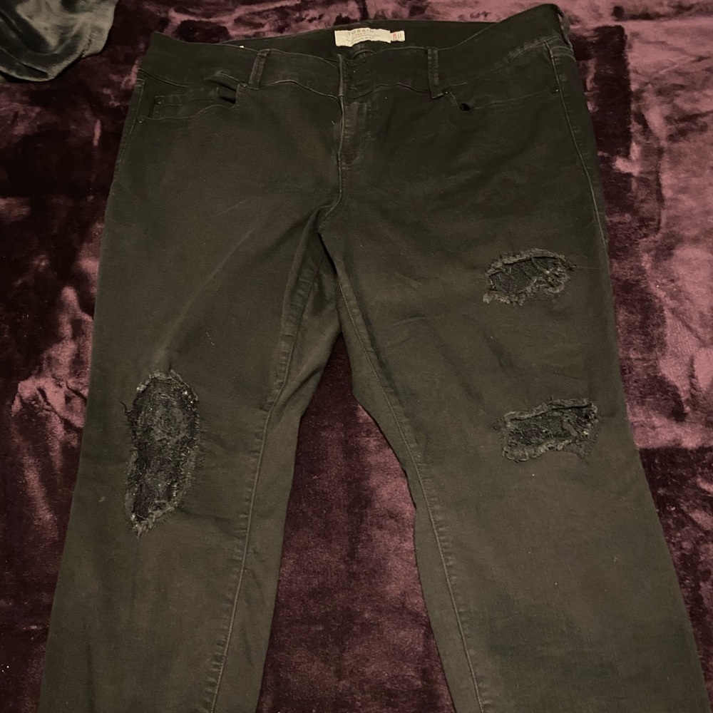 TORRID lace skinny jeans